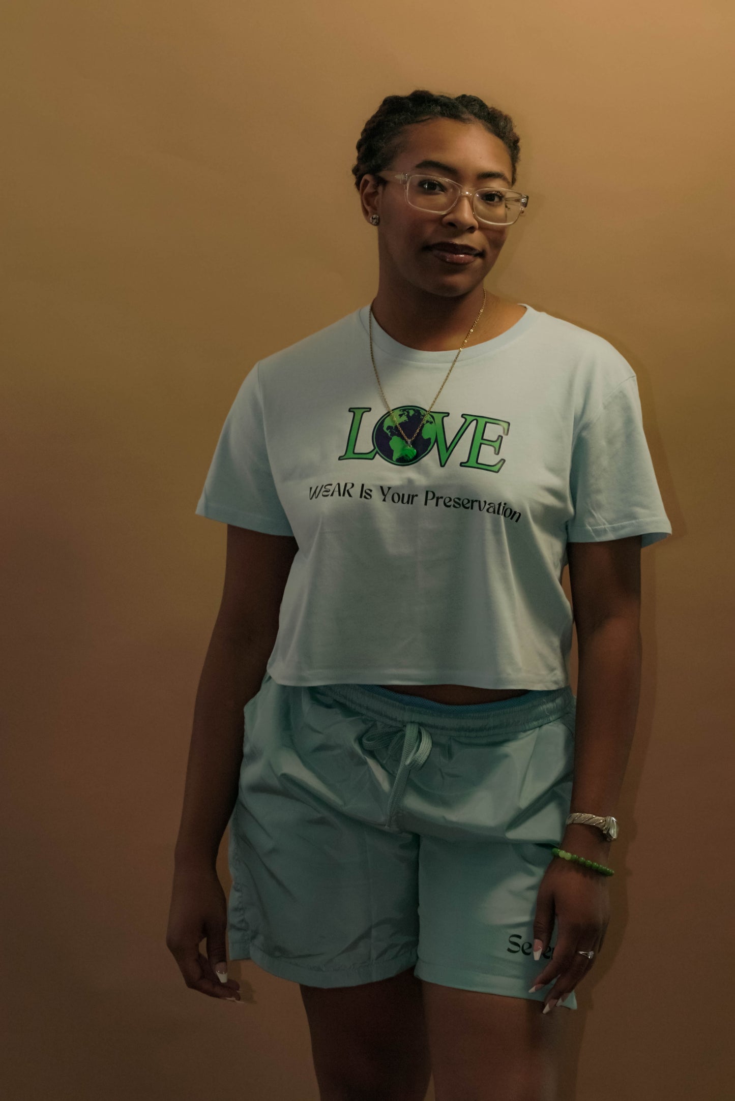 LOVE Earth crop shirt